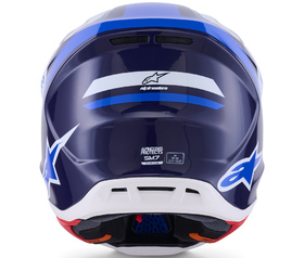 Casque cross Alpinestars S-M7 Rise Bleu 2026 Derrière