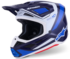 Casque cross Alpinestars S-M7 Rise Bleu 2026