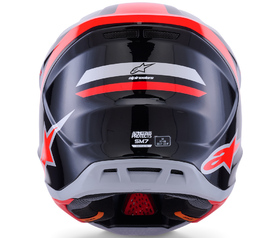 Casque cross Alpinestars S-M7 Rise Silver 2026 Derrière