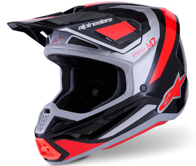 Casque cross Alpinestars S-M7 Rise Silver 2026
