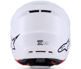 Casque cross Alpinestars S-M7 Solid Blanc 2026 Derrière