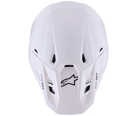 Casque cross Alpinestars S-M7 Solid Blanc 2026 Dessus
