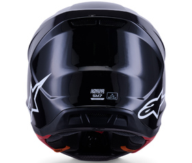 Casque cross Alpinestars S-M7 Solid Noir 2026 Derrière