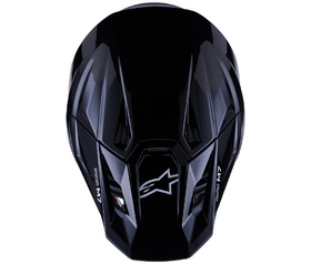 Casque cross Alpinestars S-M7 Solid Noir 2026 Dessus
