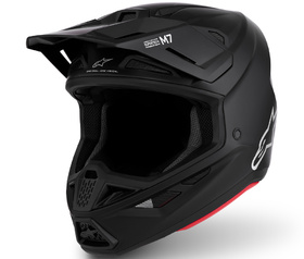 Casque cross Alpinestars S-M7 Solid Noir Mat 2027