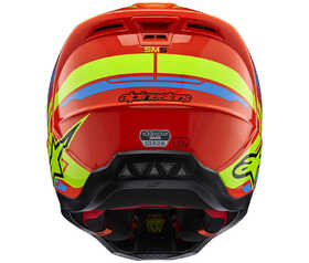 Casque cross Alpinestars SM5 Action 2 Orange Fluo 2024 Derrière