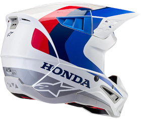 Casque cross Alpinestars SM5 Honda Blanc 2024 Côté