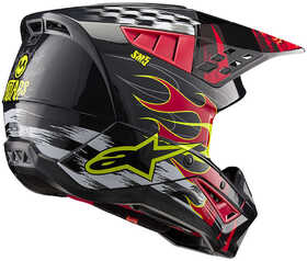 Casque cross Alpinestars SM5 Rash Rouge 2024 Côté