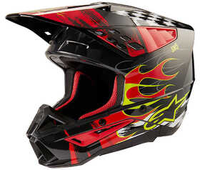 Casque cross Alpinestars SM5 Rash Rouge 2024