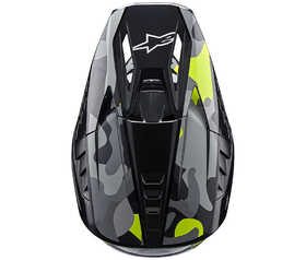 Casque cross Alpinestars SM5 Rover 2 Jaune Fluo 2024 Dessus