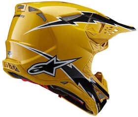 Casque cross Alpinestars Supertech S-M10 Ampress Jaune 2025 Côté
