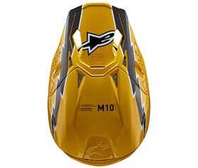 Casque cross Alpinestars Supertech M10 Ampress Jaune 2024 Dessus