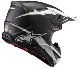 Casque cross Alpinestars Supertech M10 Ampress Noir 2024 Côté