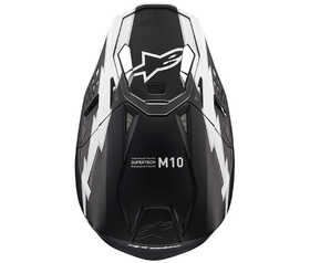 Casque cross Alpinestars Supertech S-M10 Ampress Noir 2025 Dessus