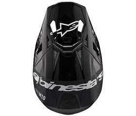 Casque cross Alpinestars Supertech M10 Flood Noir 2024 Dessus