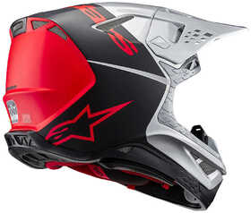 Casque cross Alpinestars Supertech M10 Flood Silver 2024 Côté