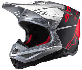 Casque cross Alpinestars Supertech M10 Flood Silver 2024