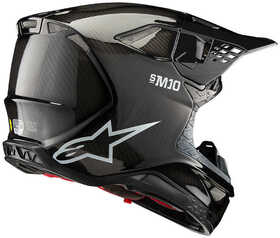 Casque cross Alpinestars Supertech M10 Solid Noir 2024 Côté