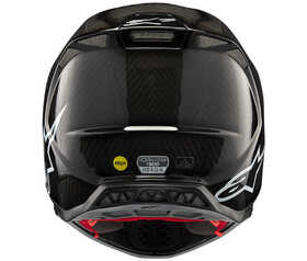 Casque cross Alpinestars Supertech M10 Solid Noir 2024 Derrière