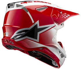 Casque cross Alpinestars Supertech M10 Unite Rouge 2024 Côté