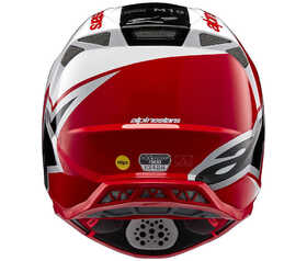 Casque cross Alpinestars Supertech M10 Unite Rouge 2024 Derrière