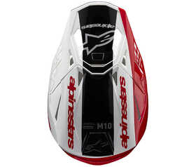 Casque cross Alpinestars Supertech M10 Unite Rouge 2024 Dessus