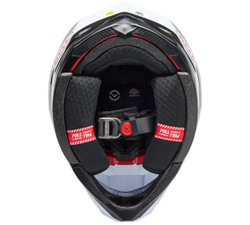 Casque cross Bell Moto-10 Spherical Grid Blanc-Noir 2026 Dessous