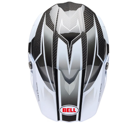 Casque cross Bell Moto-10 Spherical Grid Blanc-Noir 2026 Dessus