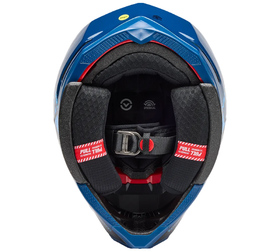 Casque cross Bell Moto-10 Spherical Strike Bleu 2026 Dessous