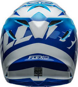 Casque cross Bell Moto-9S Flex Rail Bleu 2024 Derrière