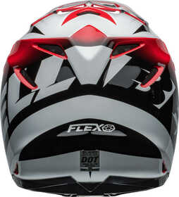 Casque cross Bell Moto-9S Flex Rail Rouge 2024 Derrière