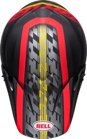 Casque cross Bell MX-9 Mips Offset Rouge Dessus