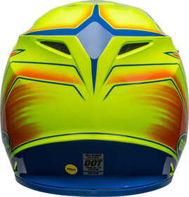 Casque cross Bell MX-9 Mips Zone Jaune Fluo 2024 Derrière