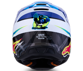 Casque cross Enfant Alpinestars S-M3 Falcon Bleu 2027 Derrière