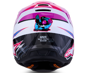 Casque cross Enfant Alpinestars S-M3 Falcon Rose 2027 Derrière