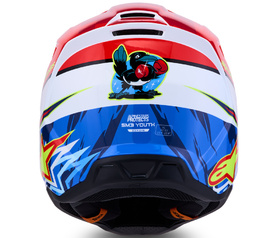 Casque cross Enfant Alpinestars S-M3 Falcon Rouge 2027 Derrière