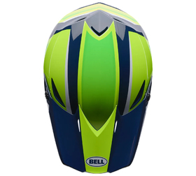 Casque cross Enfant Bell MX-10 Mips Spiral Jaune Fluo 2027 Dessus