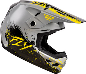 Casque cross Enfant Fly Racing Kinetic Drip Gris 2027 Côté