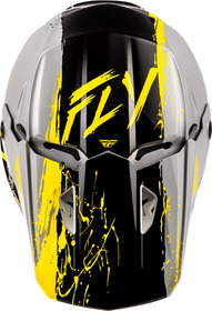 Casque cross Enfant Fly Racing Kinetic Drip Gris 2027 Dessus