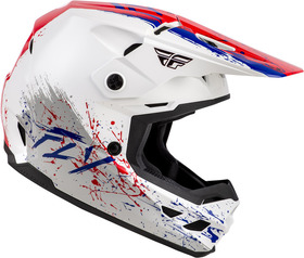 Casque cross Enfant Fly Racing Kinetic Drip Rouge 2027 Côté