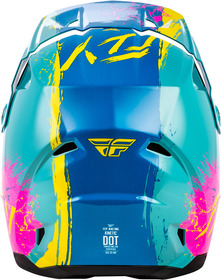 Casque cross Enfant Fly Racing Kinetic Drip Turquoise 2027 Derrière