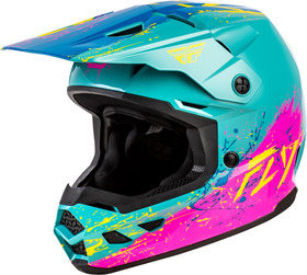Casque cross Enfant Fly Racing Kinetic Drip Turquoise 2027