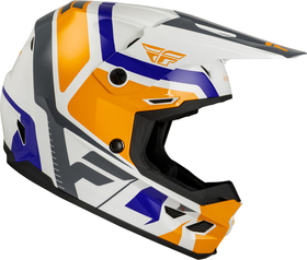 Casque cross Enfant Fly Racing Kinetic Scrap Blanc 2027 Côté