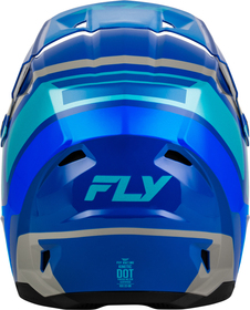 Casque cross Enfant Fly Racing Kinetic Scrap Bleu 2027 Derrière
