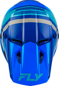 Casque cross Enfant Fly Racing Kinetic Scrap Bleu 2027 Dessus