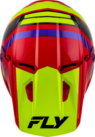 Casque cross Enfant Fly Racing Kinetic Scrap Rouge 2027 Dessus