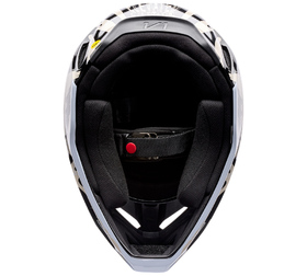 Casque cross Enfant Fox V1 Diffuse Noir 2026 Dessous