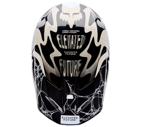 Casque cross Enfant Fox V1 Diffuse Noir 2026 Dessus
