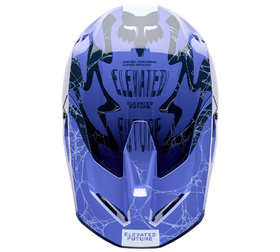 Casque cross Enfant Fox V1 Diffuse Violet 2026 Dessus