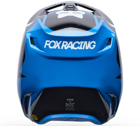 Casque cross Enfant Fox V1 Frame Bleu 2027 Derrière